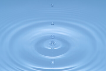 Water Drop - Pure clear and transparent of water and ripple in bright background. Creative modern concept, for graphic design, website, poster, placard and wallpaper.