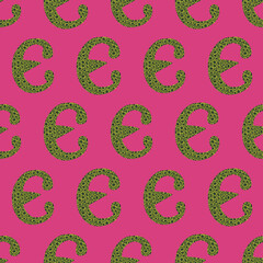 Poster - E from the alfabet repeat pattern print background