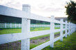 wooden white fence for horses