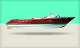 Fototapeta  - Holzboot Klassiker Riva Aquarama editierbar