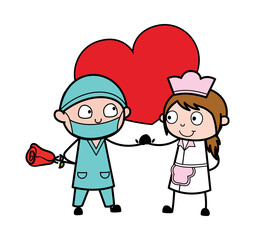 Wall Mural - Cartoon Surgeon in Love