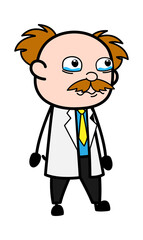 Sticker - Cartoon Scientist Crying