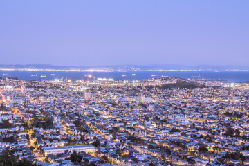 Poster - San Francisco Bay Area in the Evening