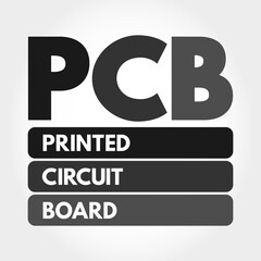 Poster - PCB - Printed Circuit Board acronym, technology concept background