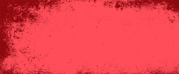 Poster - abstract red background with black grunge borders, triangle shapes in red transparent layers with an