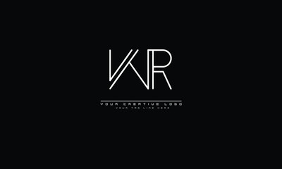 WR RW abstract vector logo monogram template