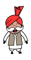 Sticker - Adorable Haryanvi Old Man cartoon
