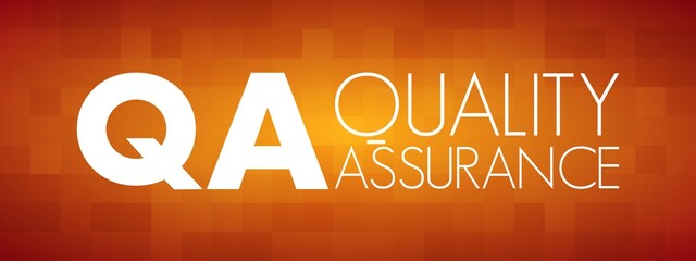 Poster - qa - quality assurance acronym, business concept background