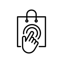 Poster - Online Shop Logo. Icon design. Template elements