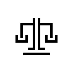 Poster - Justice law logo. Icon design. Template elements