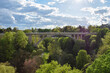 Landscape photography with a city Park and a bridge