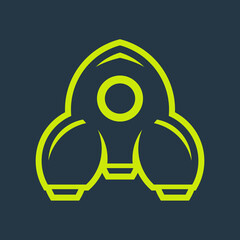 Poster - Rocket logo. Icon design. Template elements