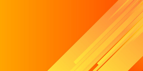 Abstract yellow and orange warm tone background with simply curve lines lighting element vector for presentation design