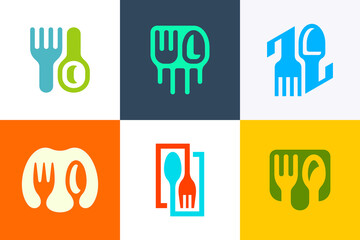 Poster - Set of Food Logo. Icon design. Template elements