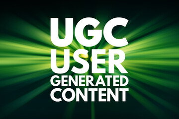 Poster - ugc - user generated content acronym, business concept background