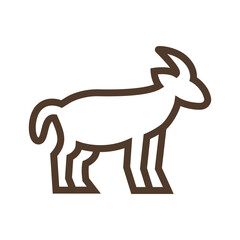 Sticker - Simple linear icon with goat