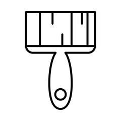 Sticker - paint brush tool repair maintenance and construction equipment line style icon