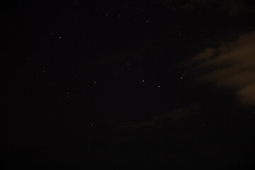 C/2020 F3 (NEOWISE) Comet at night among the stars in Chiang Mai Thailand on July 22, 2020.