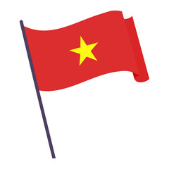 Waving flag of Vietnam