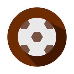 Sticker - soccer ball toy object for small children to play, block and flat style cartoon