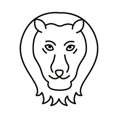 Sticker - leo zodiac sign line style icon