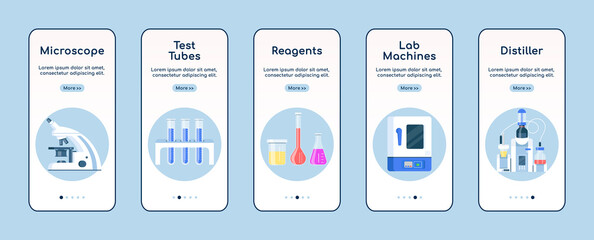 Poster - Laboratory equipment onboarding mobile app screen