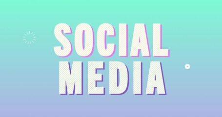 Wall Mural - social media logotype. smooth text animation on colorful background. high quality 4k footage