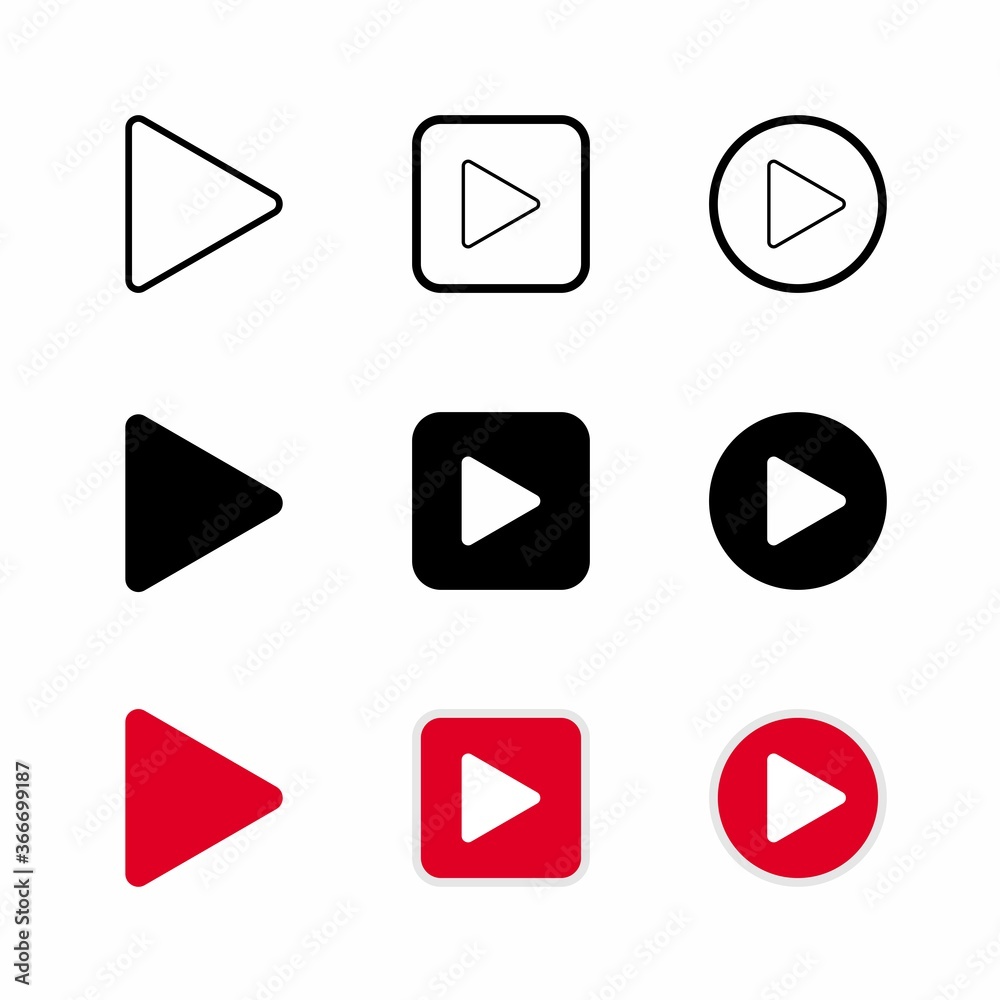Play Button Icon : Digital Theme, Technology Theme, Infographics and ...