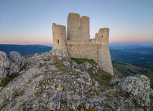 Santo Stefano Di Sessanio (Italy) - The Ruins Of Rocca Calascio, Old Medieval Village With Castle And Church, 1400 Meters Above Sea Level On Apennine Mountains, Heart Of Abruzzo Region