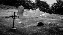 Old Medieval Cemetery In The Ireland Near Where Saint Donard Is Buried