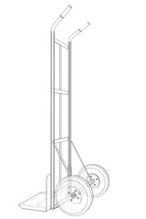 Wall Mural - Outline delivery trolley or hand truck