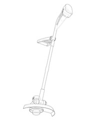 Wall Mural - outline trimmer grass cutter