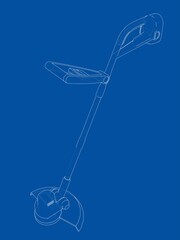 Wall Mural - outline trimmer grass cutter