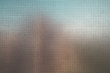 Wired safety glass pattern on balcony