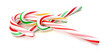 Christmas candy canes on white background