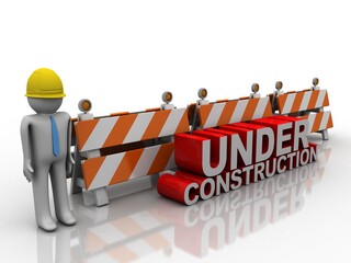 Aufkleber - 3d rendering building Under construction