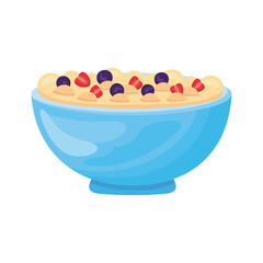 Sticker - dish with cereal detailed style icon