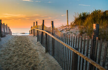 Morning Arrives At The Beach At  Marine Street, Beach Haven, Long Beach Island, NJ