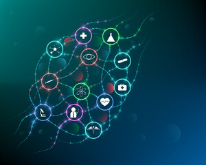 Health care icon, modern medical innovation design concept