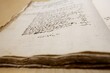 Historic manuscript in the form of a book,