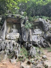 Poster - Sculptures des grottes de Feilai Feng à Hangzhou, Chine	