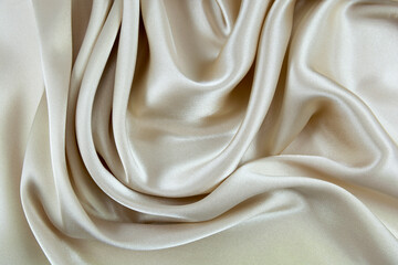 Poster - Satin fabric with gentle curves