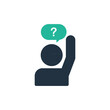 © trinurul - Raise your hand to ask icon vector