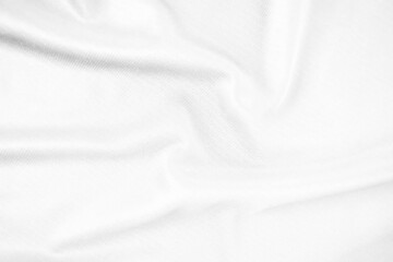 Abstract white fabric texture background. Wavy white cloth.