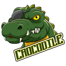 Crocodile Head Mascot Illustration