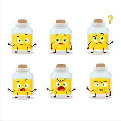 Sticker - Cartoon character of yellow potionwith what expression