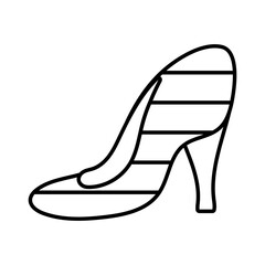 Wall Mural - shoe heel line style icon