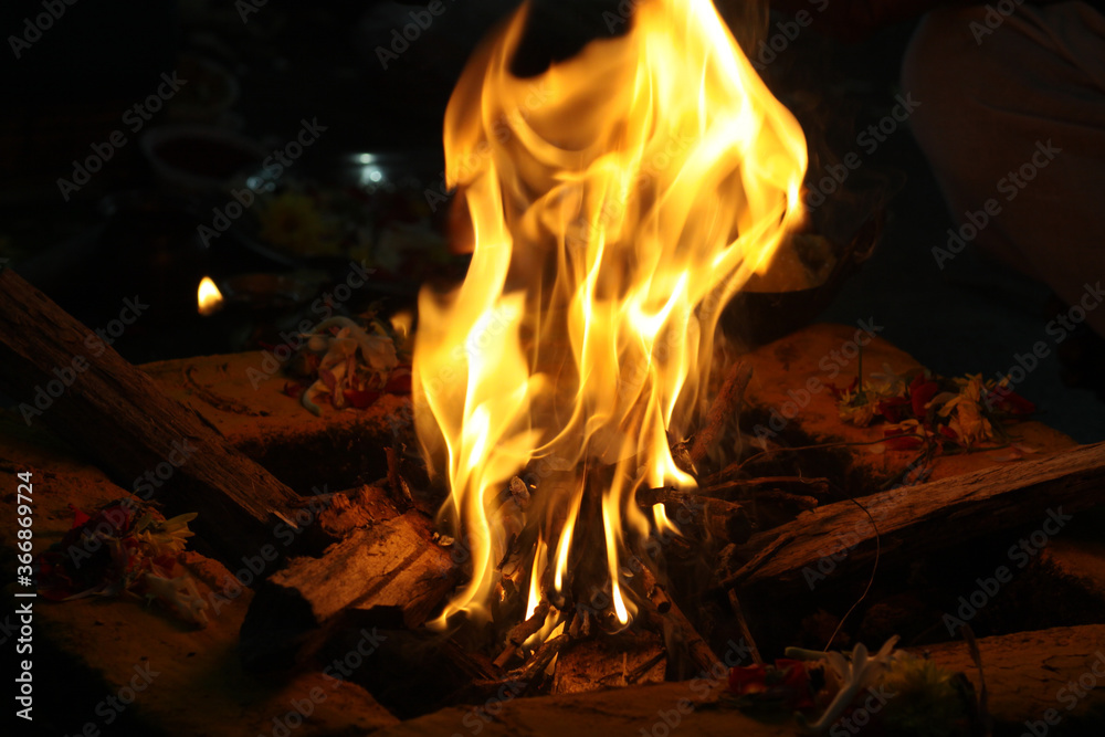 Indian Traditional Homam at Home Stock Photo | Adobe Stock
