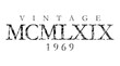 Vintage MCMLXIX 1969 Roman (Distressed Black)