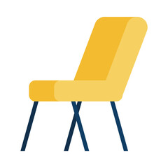 Sticker - chair office forniture isolated icon